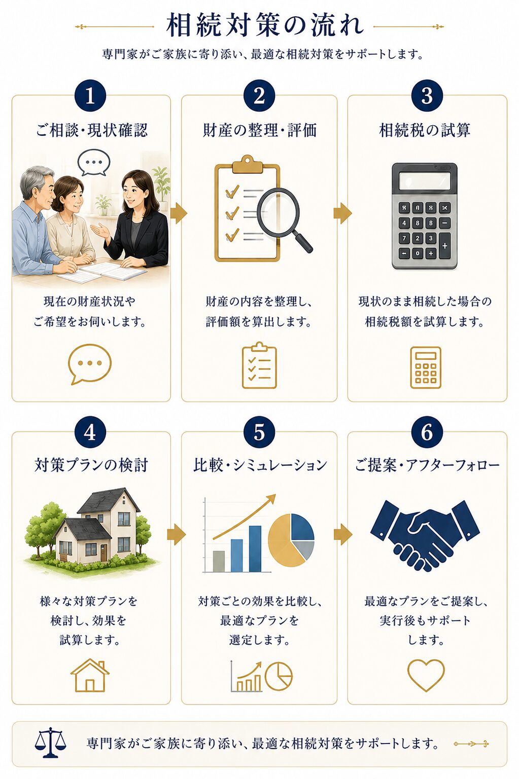 相続税シミュレーションの流れ